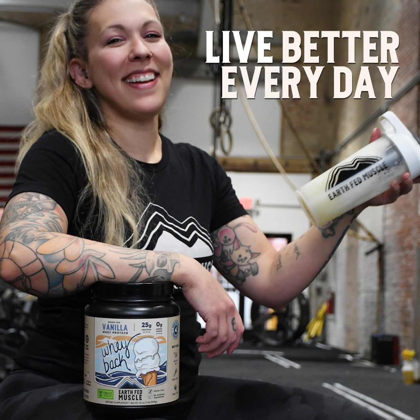 Earth Fed Muscle Whey Back Irish Grass Fed Whey Protein Isolate - NSF-Certified. No Artificial Ingredients, Soy Free, Gluten Free, Non-GMO and Hormone Free (2 Pound, 29 Servings, Vanilla) - Medaid International