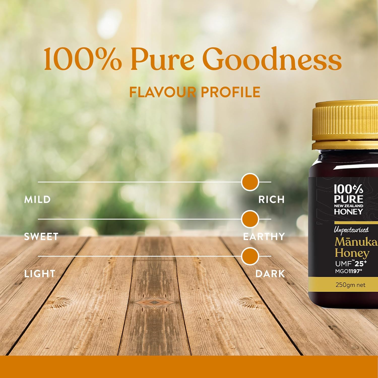 Manuka Honey UMF 25+ (MGO 1197+) 100% Pure New Zealand, Certified Ultra Premium Raw, 8.8 Oz (250g) - Medaid International