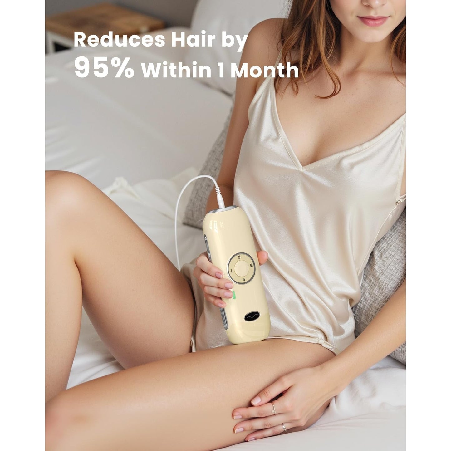Laser Hair Removal for Women and Men - 5.2 cm² Contact Nearly Painless, Powerful Long-Lasting IPL Hair Removal at-home, Effective in 14 Days with Ultra-fast Light Emission for Whole Body Use - Medaid International