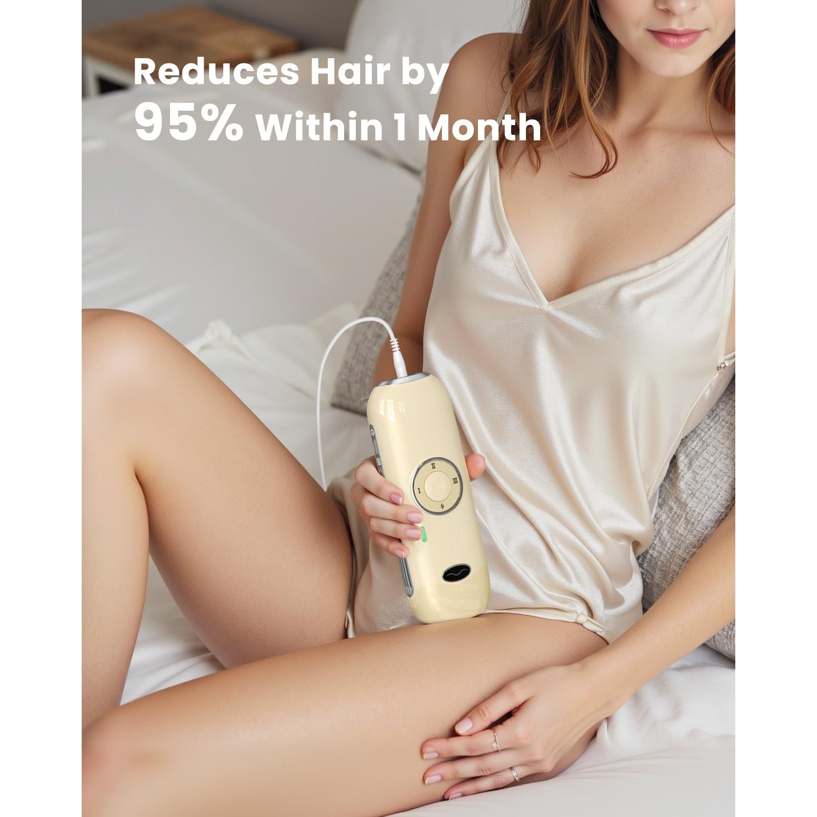 Laser Hair Removal for Women and Men - 5.2 cm² Contact Nearly Painless, Powerful Long-Lasting IPL Hair Removal at-home, Effective in 14 Days with Ultra-fast Light Emission for Whole Body Use - Medaid International