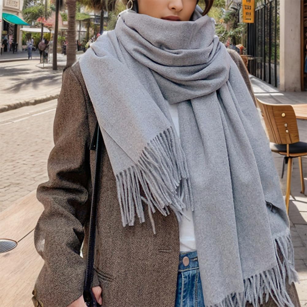 Cashmere Scarf for Women 200cm x 70cm Ladies Winter Scarves,Pashmina Shawls and Wraps Thick Oversized Scarf