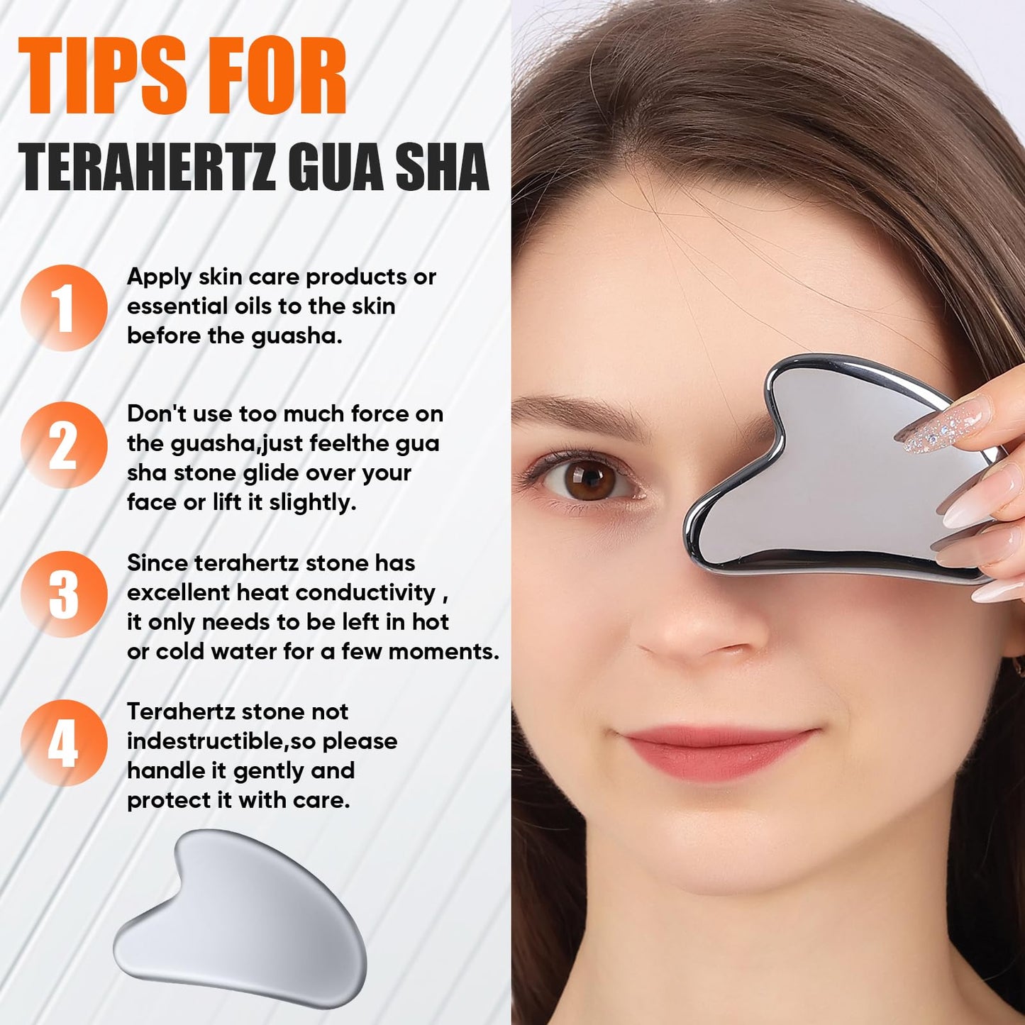 InfiniteRelax Terahertz Gua Sha Facial Tools,Cryo Gua Sha Tool for Face and Body, Gua Sha Massager Tools for Reduce Puffiness and Improve Wrinkles Idea Gift for Mom Women - Medaid International