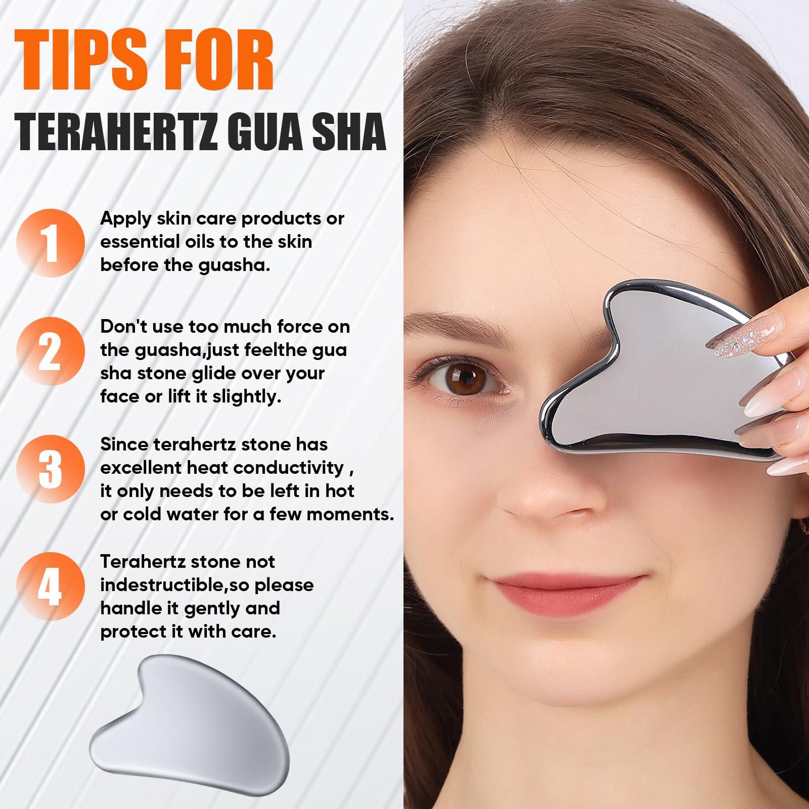 InfiniteRelax Terahertz Gua Sha Facial Tools,Cryo Gua Sha Tool for Face and Body, Gua Sha Massager Tools for Reduce Puffiness and Improve Wrinkles Idea Gift for Mom Women - Medaid International