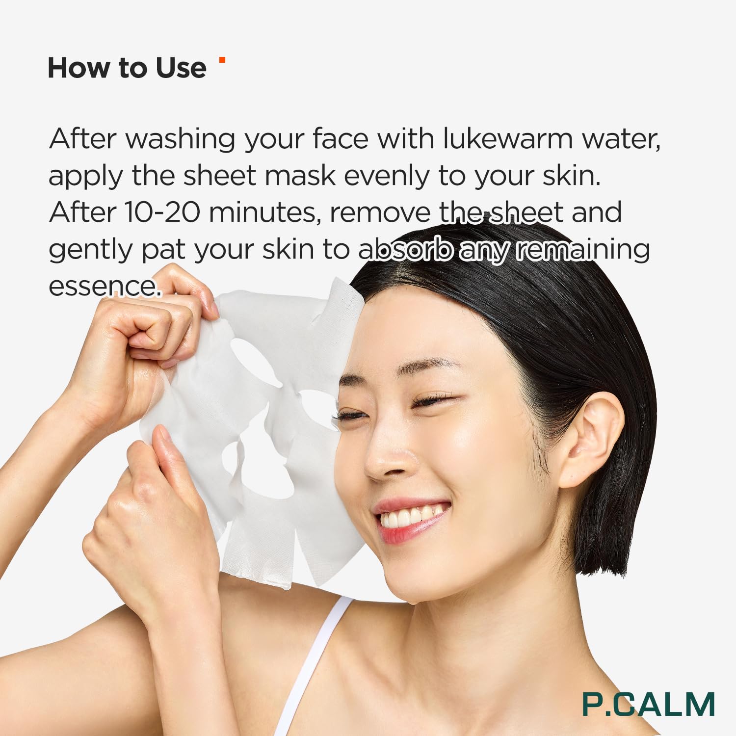 P.CALM Underpore Facial Sheet Mask – Pack of 5 with Niacinamide & BHA for Moisturizing & Exfoliating, Korean Vegan Sheet Mask for Sensitive Skin (30ml x 5ea) - Medaid International