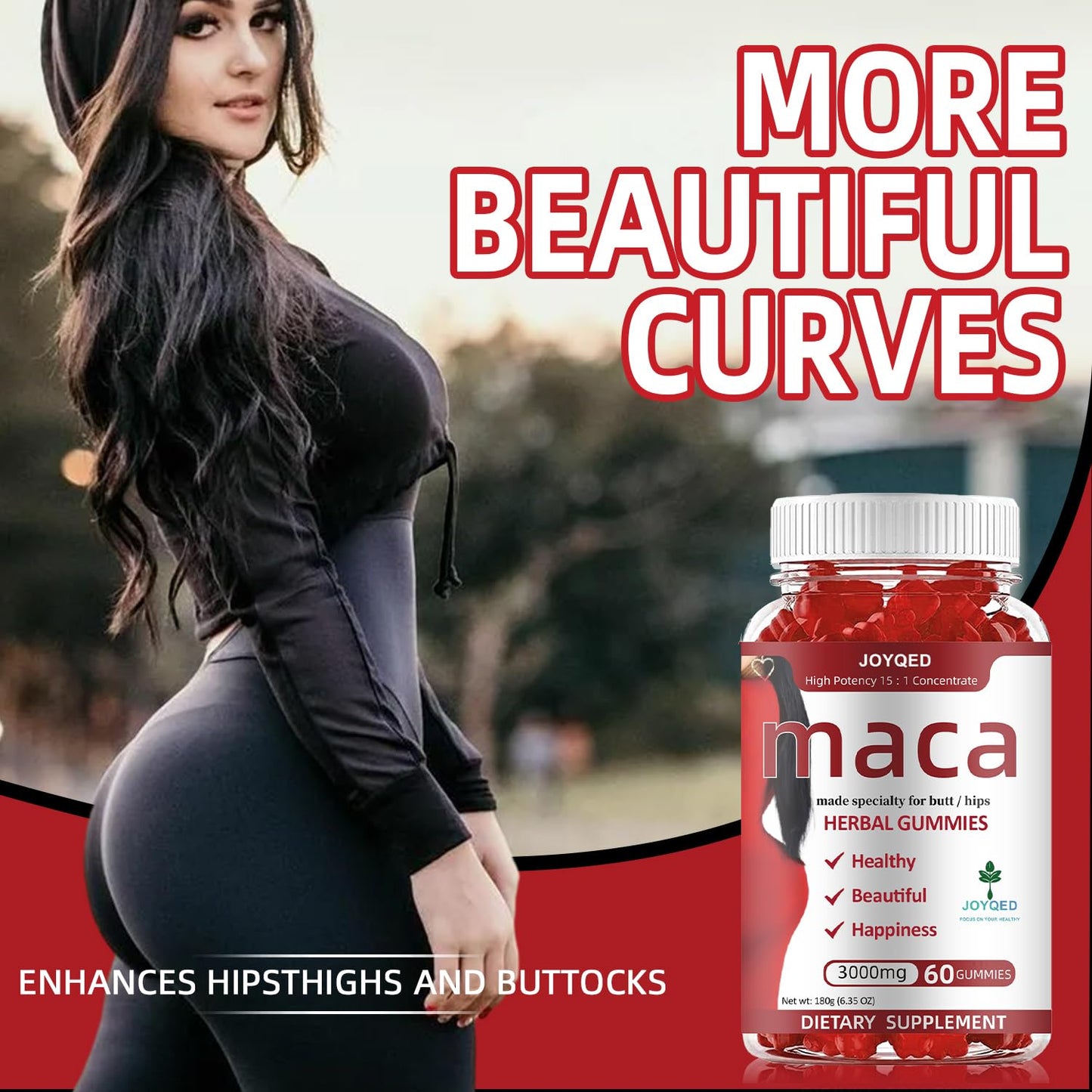 1 Bottle Maca Root Gummies 3000mg for Women with Black Maca, Fenugreek, Magnesium for Natural Energy, Mood & Immune Support Hormone Balance Herbal Supplements-Berry Flavor, 60 Gummies, 30-Day Serving - Medaid International