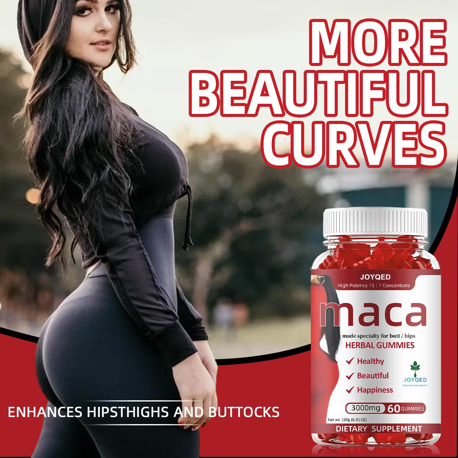 1 Bottle Maca Root Gummies 3000mg for Women with Black Maca, Fenugreek, Magnesium for Natural Energy, Mood & Immune Support Hormone Balance Herbal Supplements-Berry Flavor, 60 Gummies, 30-Day Serving - Medaid International