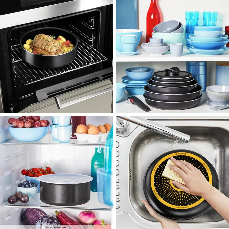 Tefal, Ingenio Natural Force frying pan set 24cm & 28cm + removable handle