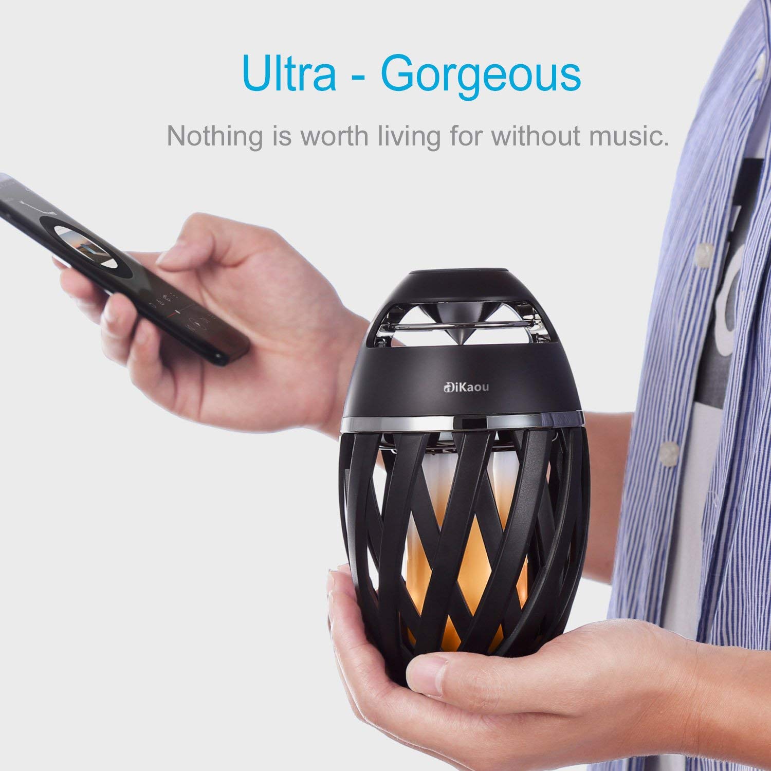 Gifts for Men, Him, Outdoor Bluetooth Speaker, Unique Gifts for Men Him Dad, Wireless Speaker Waterproof with Torch Light, BT5.0 with HD Audio and Enhance Bass, Birthdays Gifts for Men Her Women - Medaid International