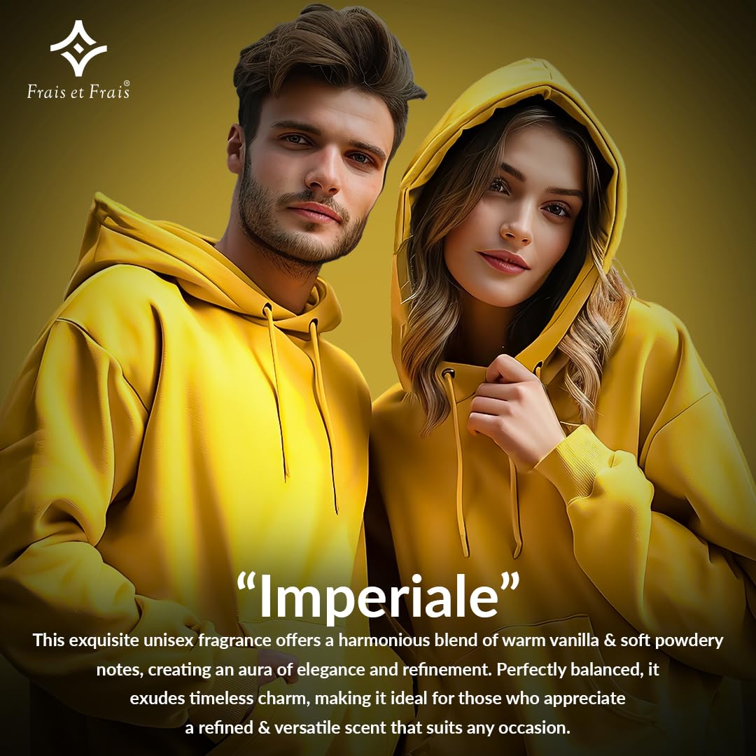 Frais et Frais Imperiale Perfume for Men & Women | Eau de Parfum | Luxury Vanilla Scent Like Vanilla Power-Matiere | Long Lasting & Affordable Luxury | 100ml - Medaid International