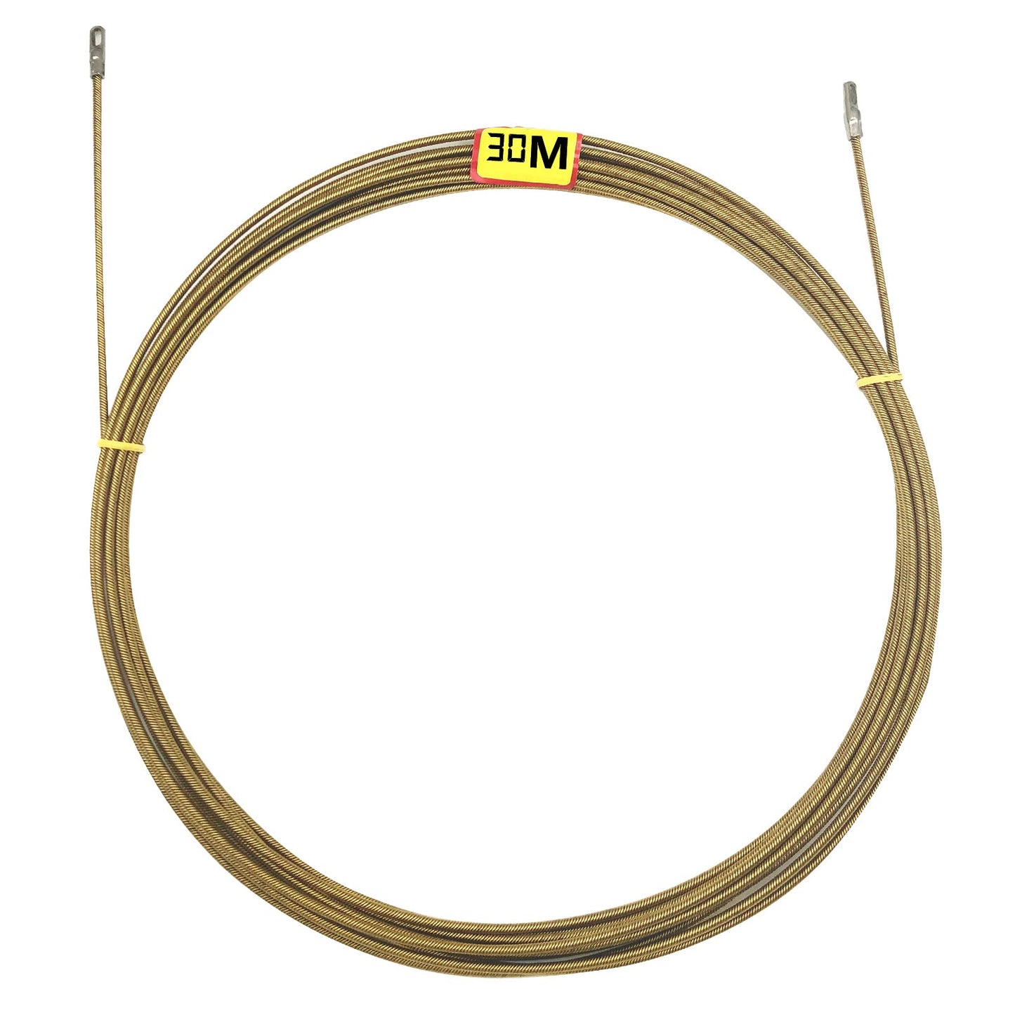 VGongTech 100ft Electrical Spring Wire Threader Fish Tape Fastener Cable Wire Puller Tool Upgraded 6 Cores Larger Leader Hole Electrician Threading Device - Medaid International