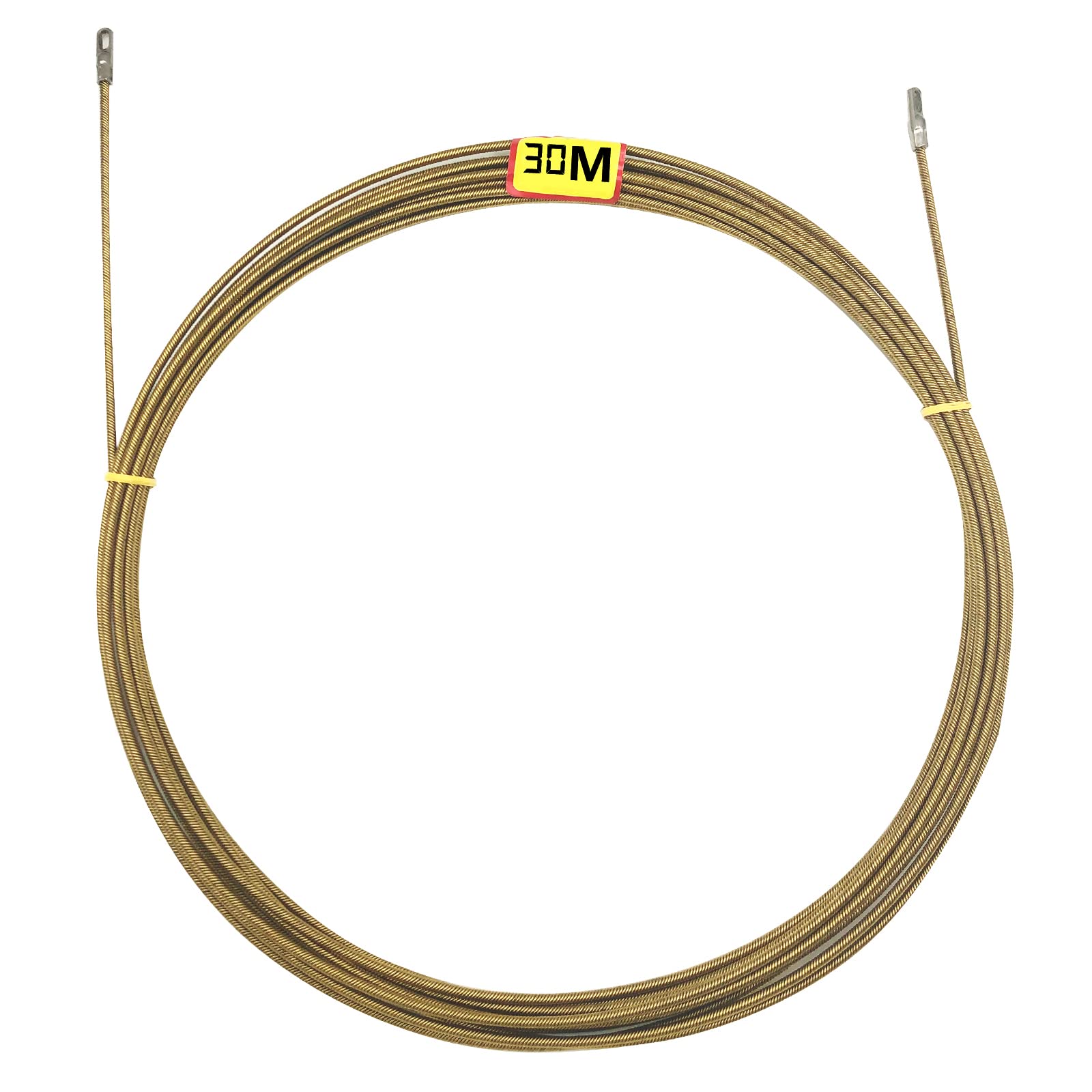 VGongTech 100ft Electrical Spring Wire Threader Fish Tape Fastener Cable Wire Puller Tool Upgraded 6 Cores Larger Leader Hole Electrician Threading Device - Medaid International