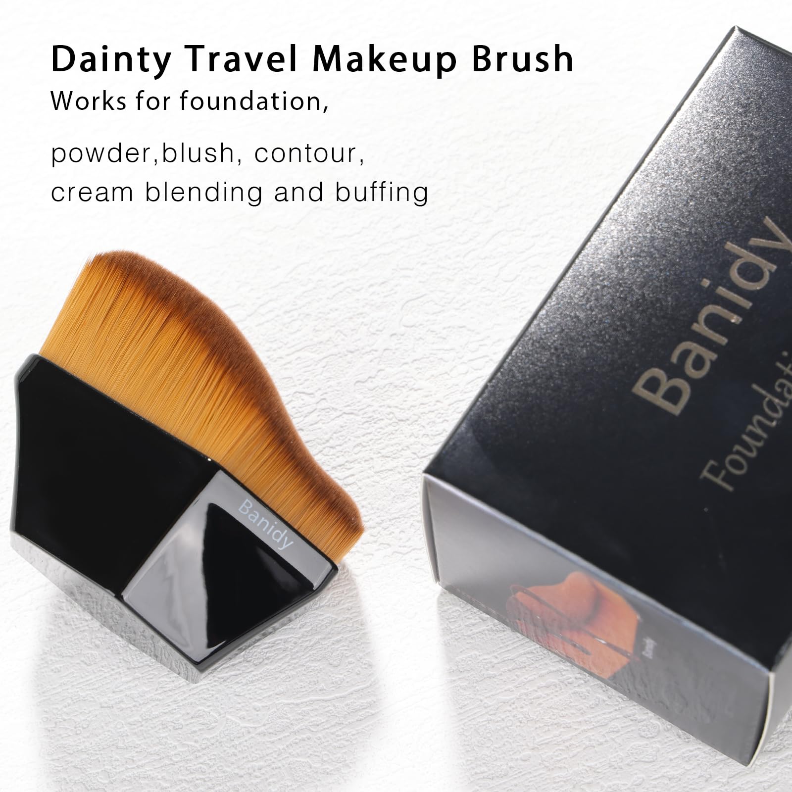 Premium Foundation Brush, Beauty Blender Brushes for Blending Liquid Hexagon Face Blush Liquid Powder Foundation Brush with Protective Case - Medaid International