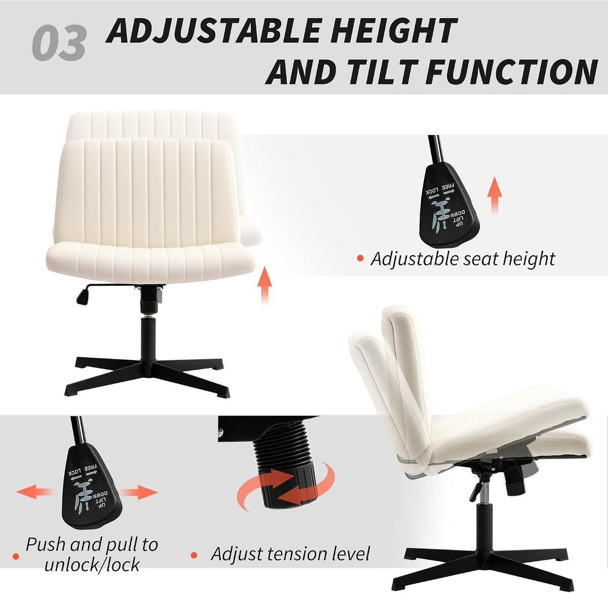 Armless Office Chair