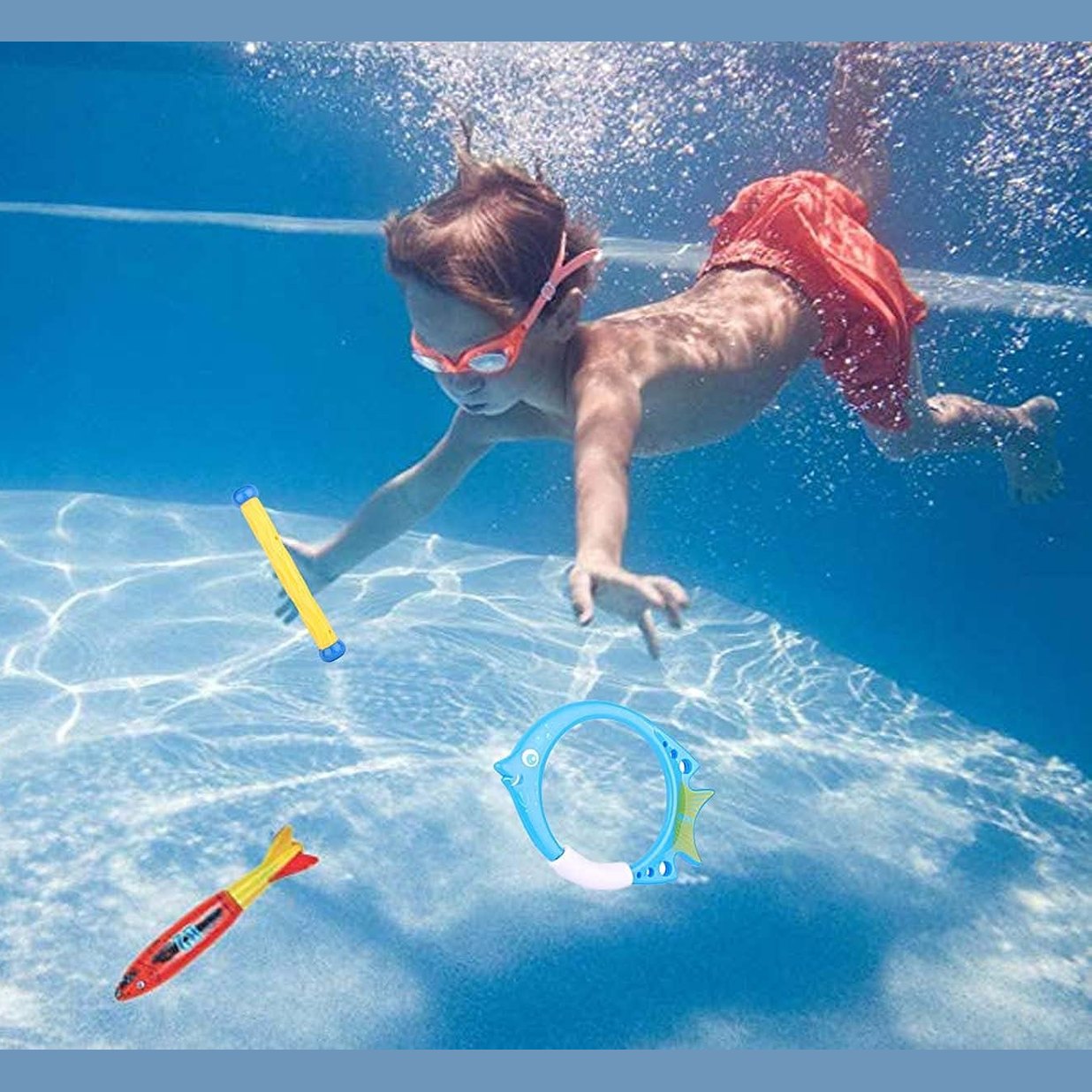 Underwater Diving and Torpedo Shark Throwing Pool Game