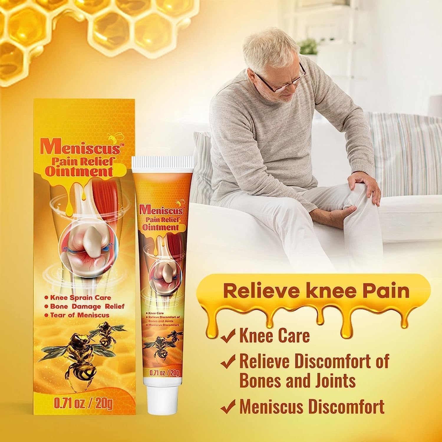 QX YUSAOUG 15PCS Bee Venom Moisturizing Cream, New Zealand Venom Professional Treatment Gel, Bee Venom Joint Care Gel - Medaid International