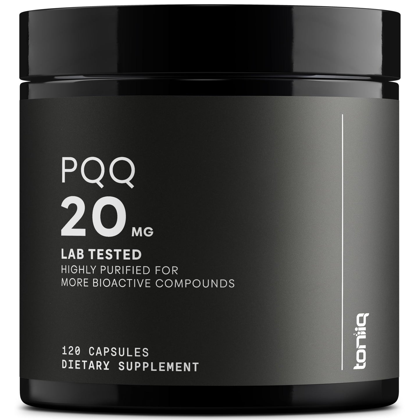 Toniiq 99%+ 20mg Supplement - Ultra High Purity PQQ 20mg Concentrated Formula - PQQ 20 mg 120 Capsules - Pyrroloquinoline Quinone Supplement - 1 Capsule Serving - Vegetarian Capsules - Medaid International