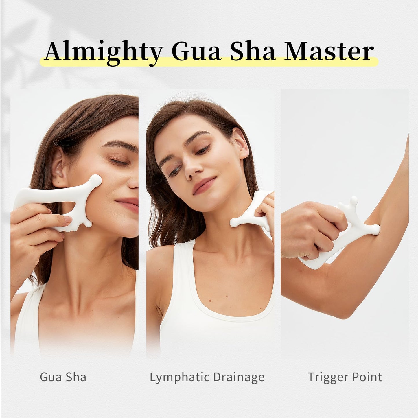 InfiniteRelax Advanced Ceramic Gua Sha Facial Tool, Skin Care for Women Men, Face Body Korean 괄사 Guasha Massage Tool Gift for Mom - Medaid International