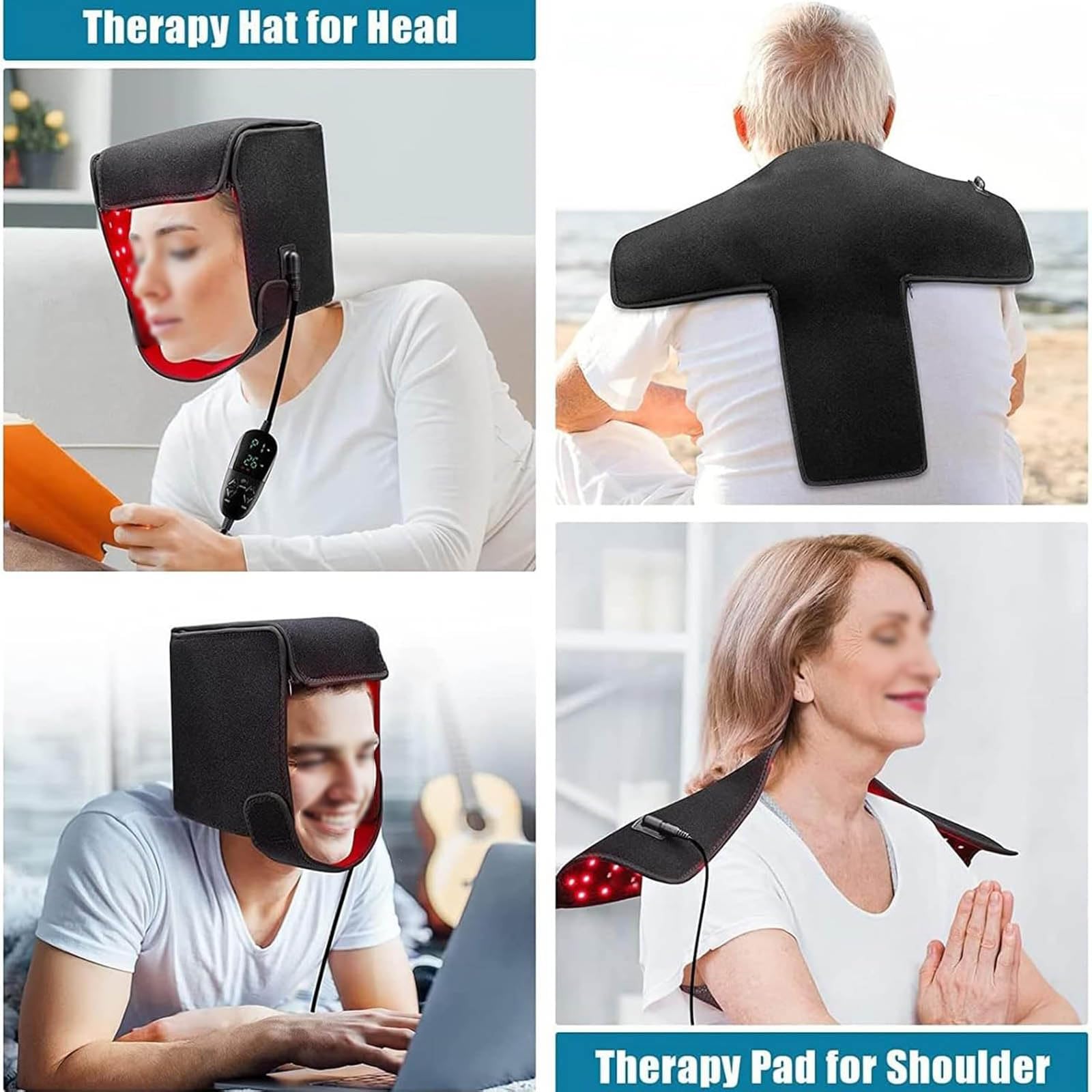 MCWYH Hair Growth Cap, 215Pcs LEDs Therapy Hat for Hair Regrowth, 660Nm & 850Nm LED Therapy Device-Proven Therapy Treats Hair Loss, Best Gifts for Boy and Girlfriend - Medaid International