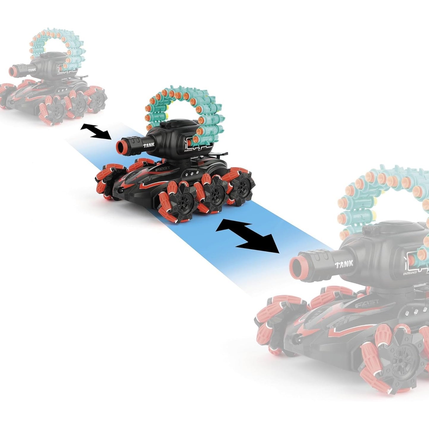 (Net)Remote Control Tank Shooting Foam Darts