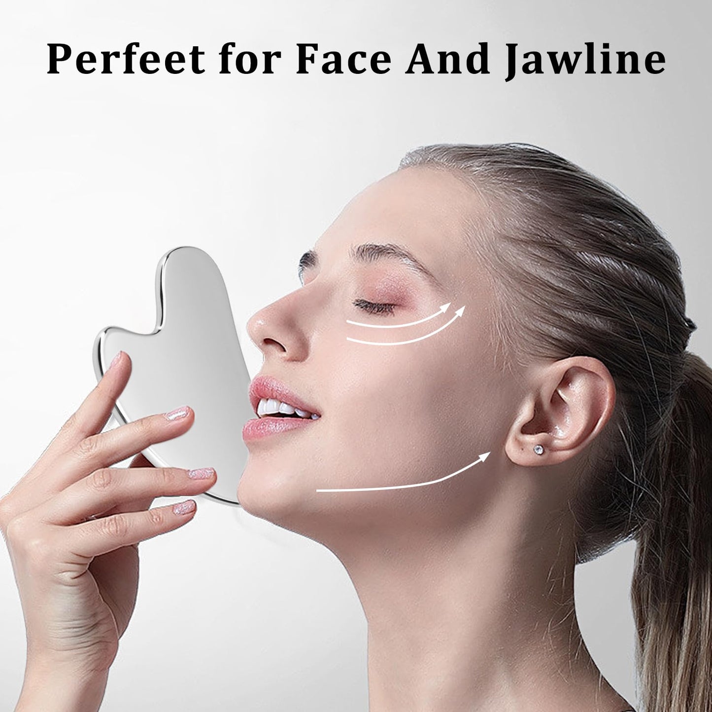 PICKBEAU Stainless Steel Gua Sha Facial Tools for Face, Metal Wrinkle & Anti-Aging Devices Gua Sha Tighten Skin Massage Guasha Beauty Tool for Body Eyes Neck Massager Skin Care - Medaid International