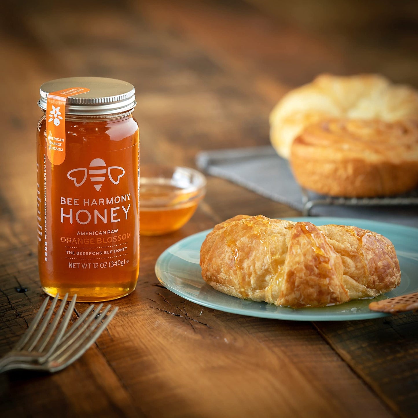 Bee Harmony Honey 3 Pack Variety Pack, 36 Ounce (Clover, Wildflower and Orange Blossom) - Medaid International
