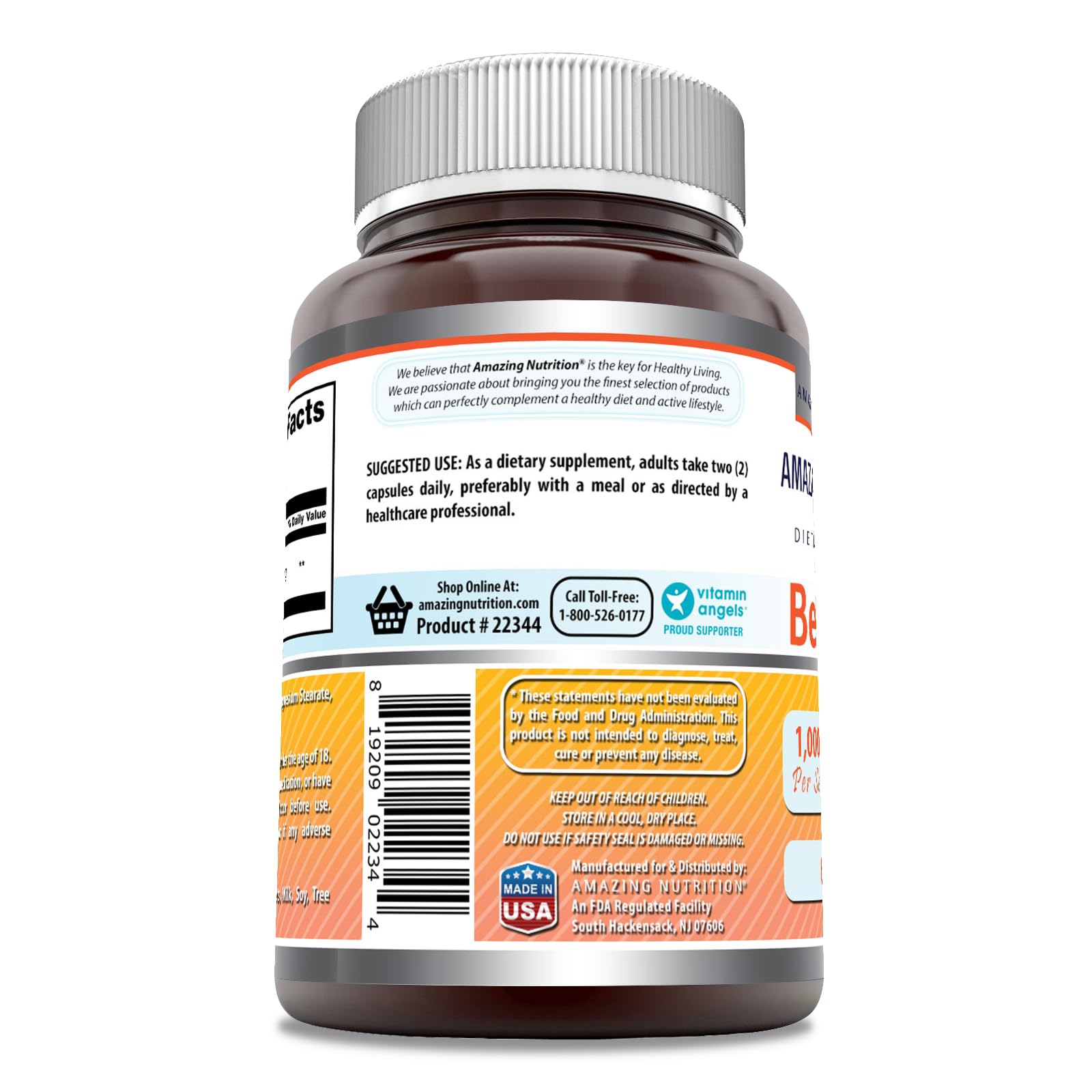 Amazing Formulas Berberine 1000mg Per Serving 60 Capsules Supplement | Non GMO | Gluten Free | Made in USA - Medaid International