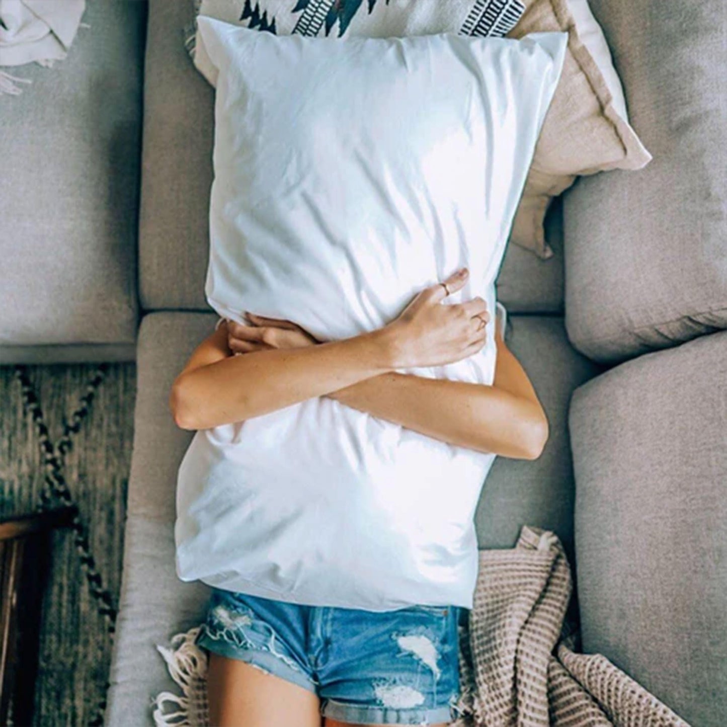 Sleepgram 2-Pack Cooling Bed Pillows & Removable Cover for Sleeping Sets, Queen Size - Adjustable and Washable Bedding Pillow Set for Comfortable Sleep - Medaid International