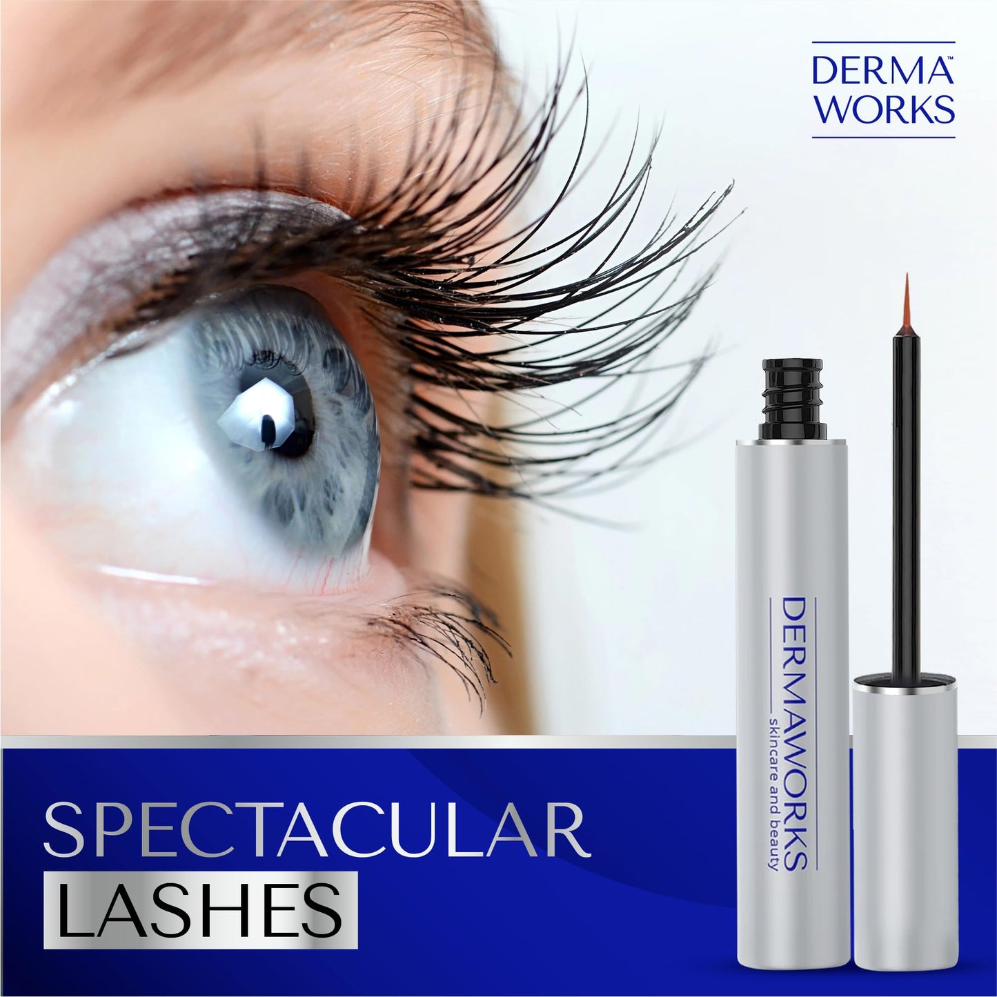 SPECTACULASH LASH SERUM for Eyelash Growth - Eyelash Serum to Grow Lashes - Suero para Pestañas Crecimiento - Lash Conditioner for Growth & Volume Lashes - Sérum para Pestañas by DERMAWORKS - Medaid International