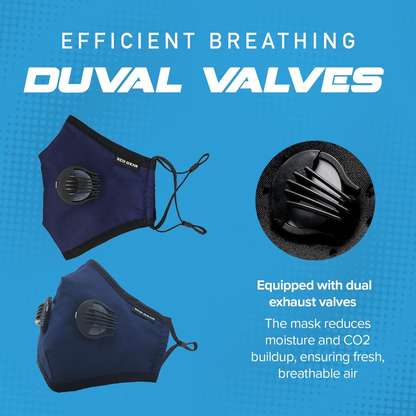 ECO-GEAR Anti Pollution Face Mask Particulate Respirator| Mask for Dust, Exhaust Gas, Smoke, Smog, Pollen and Fumes | Unisex Military Grade Washable Mouth Mask