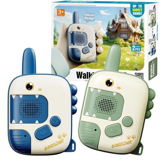 Kids Walkie Talkies Toys for Boys:Dinosaur Toys 2 Pack Birthday Gifts for 3 4 5-7 8 Year Old Boys Toys for 4 5 6 7 8-10 Year Old Camping Outdoor Games