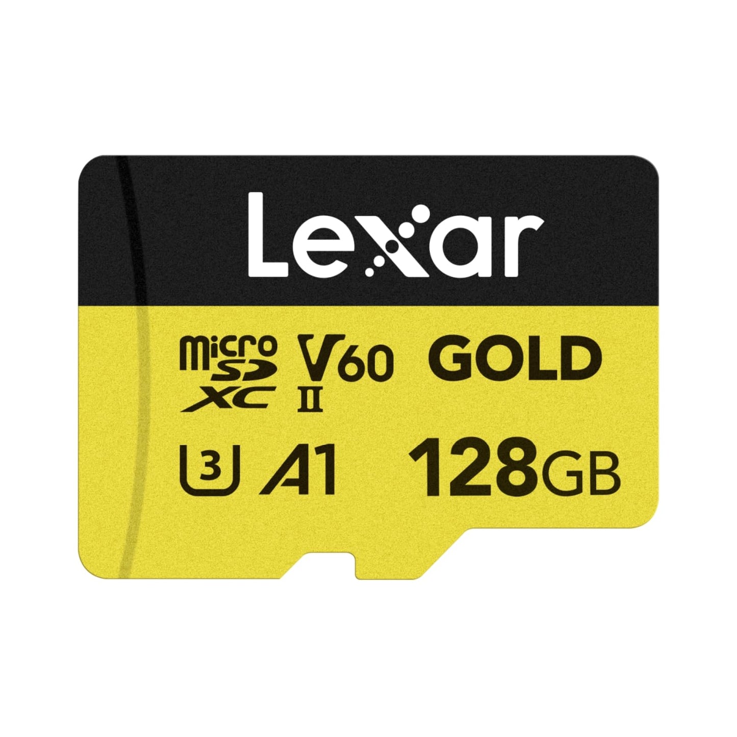 Lexar GOLD 128GB Micro SD Card, microSDXC UHS-II Flash Memory Card, V60, U3, A1, C10 microSD Card, Up to 280MB/s Read, TF Card for Drone/Action Camera/UHS-II Portable Gaming Device (LMSGOLD128G-BNNNG) - Medaid International