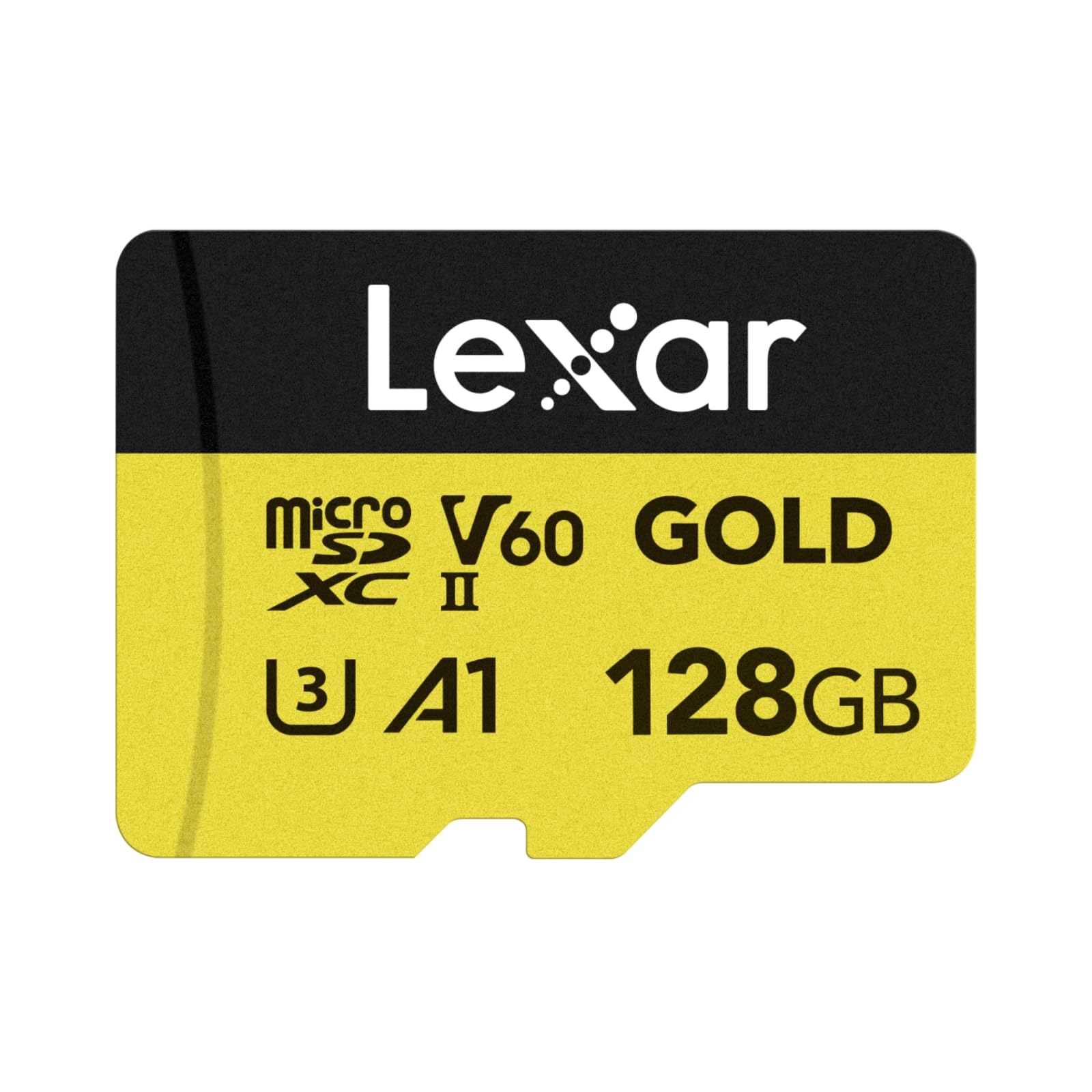 Lexar GOLD 128GB Micro SD Card, microSDXC UHS-II Flash Memory Card, V60, U3, A1, C10 microSD Card, Up to 280MB/s Read, TF Card for Drone/Action Camera/UHS-II Portable Gaming Device (LMSGOLD128G-BNNNG) - Medaid International