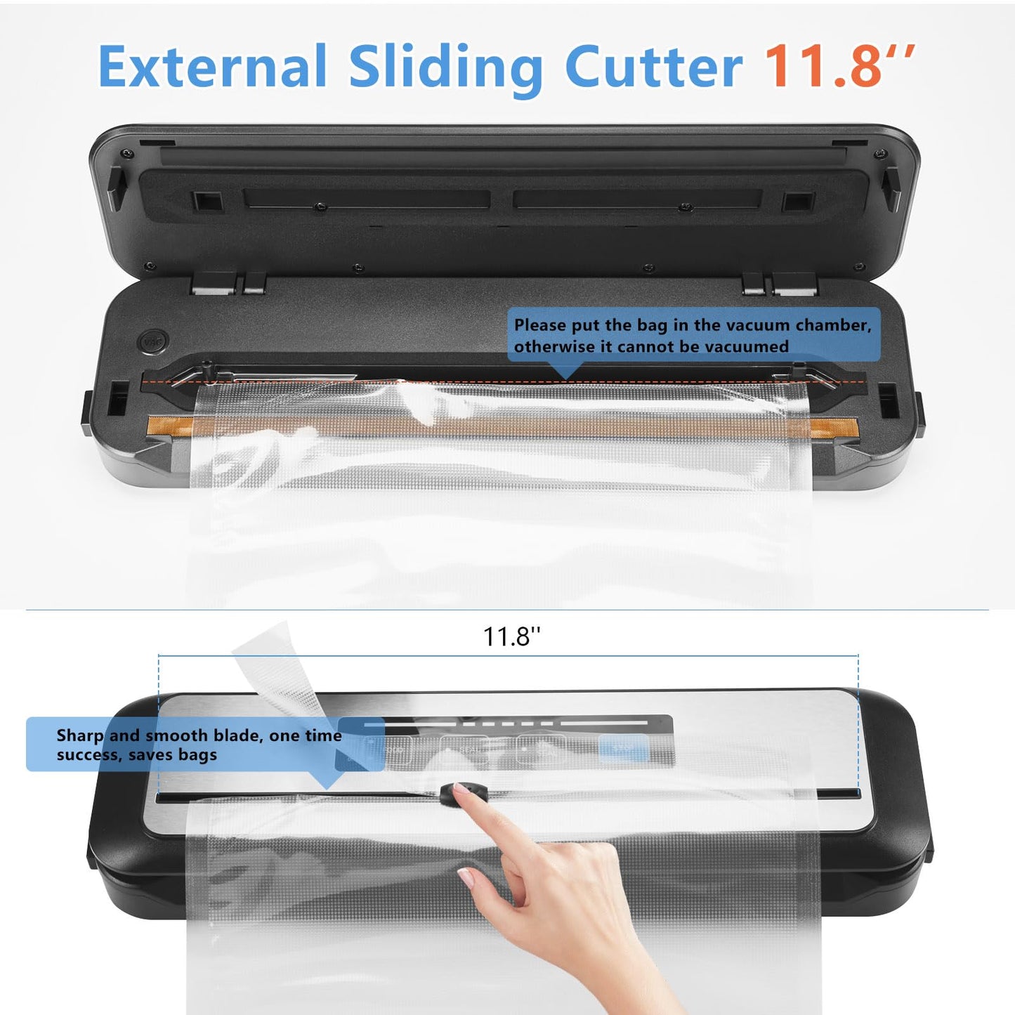 Inkbird Vacuum Sealer Machine with Starter Kit, Automatic PowerVac Air Sealing Machine for Food Preservation, Dry & Moist Sealing Modes,Built-in Cutter,Easy Cleaning Storage - Medaid International