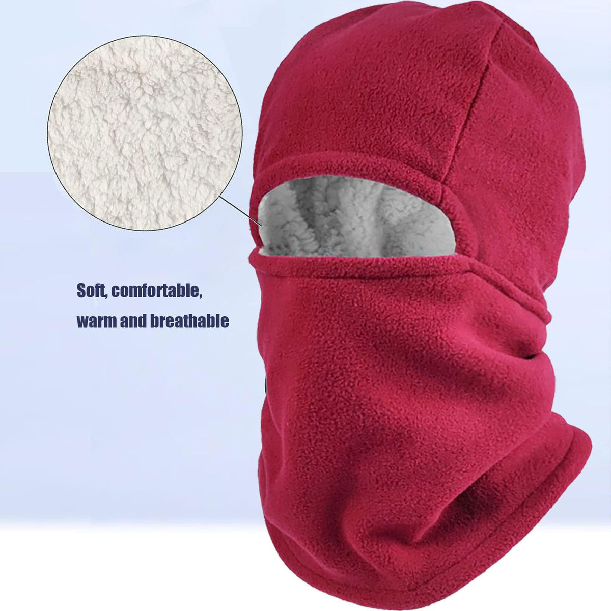 TERRIFI 2-in-1 Winter Hat and Scarf Set - 2Pcs Unisex Thick Knit Beanie with Fleece Lined Facemask & Neck Warmer, Cozy Thermal Protection, Warm Facemask Cap for Outdoor skiing, Cycling, and Hiking