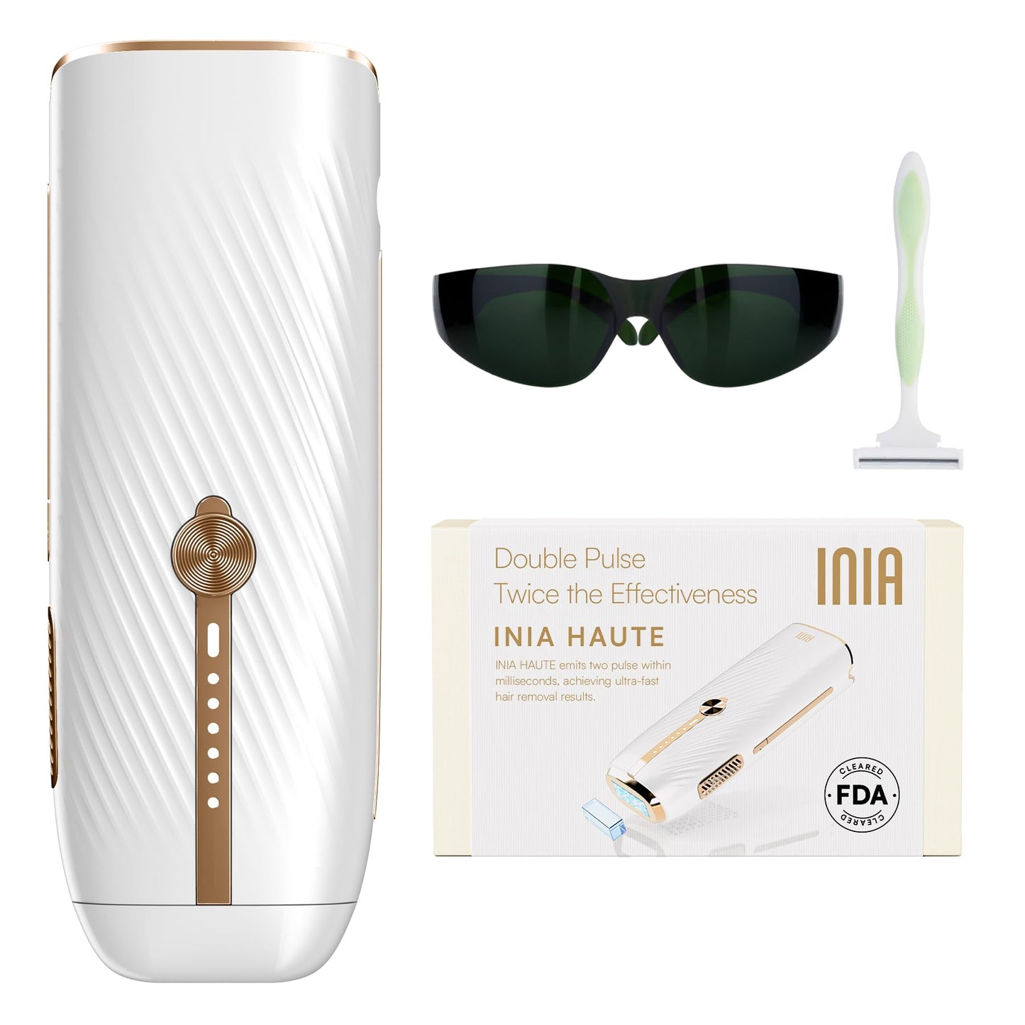 Laser Hair Removal for Women and Men, IPL Hair Removal Device with Ice-Cooling, Double Effectiveness & 5 Flashes per Second for Long-Lasting and Nearly Painless Results - Medaid International