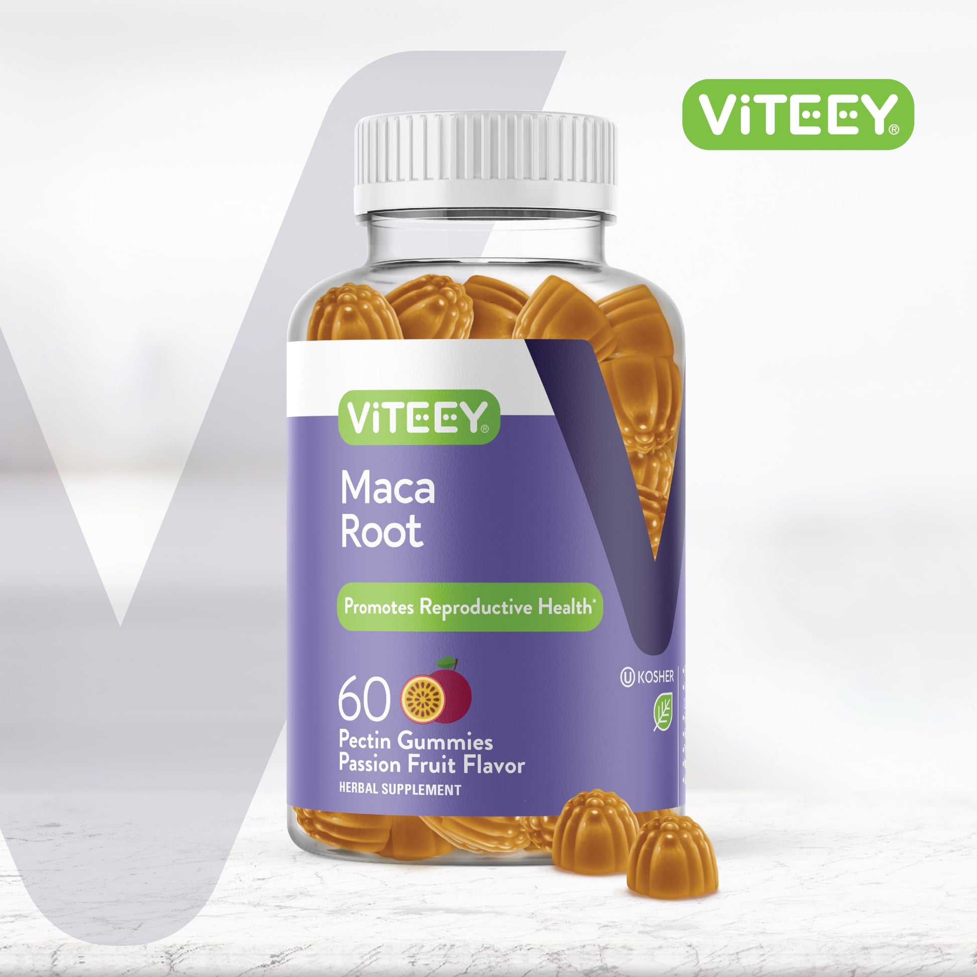 Viteey Black Maca Root Gummies - Drive, Passion & Energy Support - Black Maca Root for Men & Women - Vegan, Gluten Free - 60 Count - Medaid International