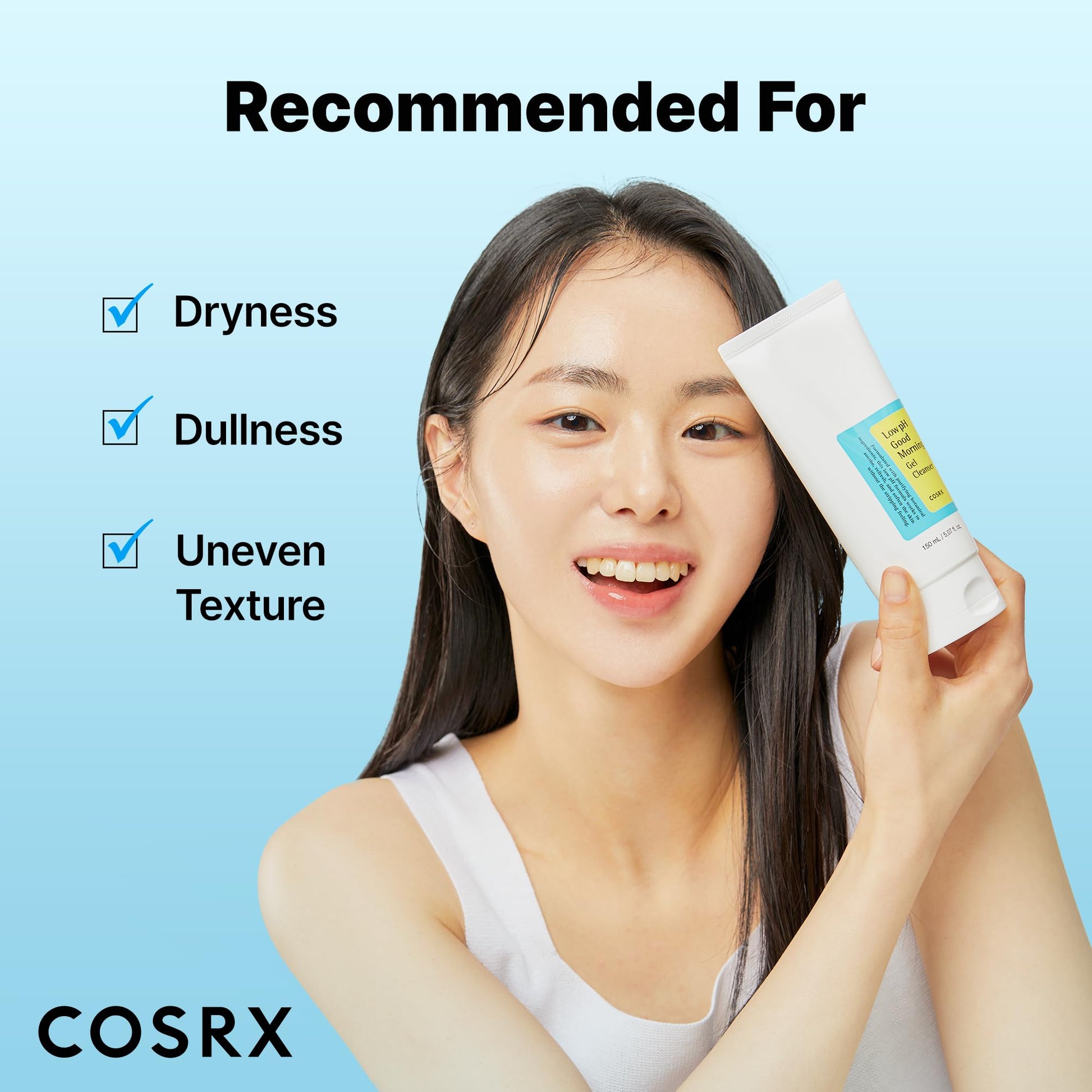 COSRX Low pH Good Morning Gel Face Cleanser, 5.07 fl oz, BHA Face Wash, Daily Mild Face Cleanser for Sensitive Skin, PH Balancing, Korean Skin Care, Korean Face Wash, Stocking Stuffers,Gifts For Women - Medaid International