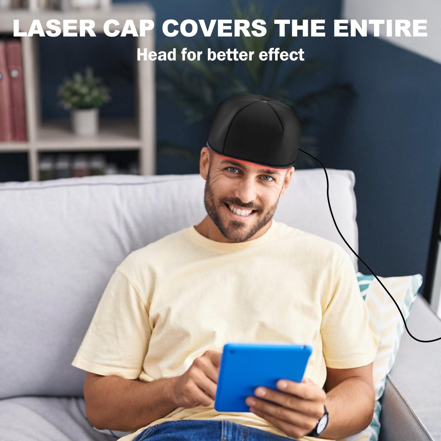 Laser Cap, FDA Cleared Laser Hair Growth Cap, Red Light Therapy promote hair growth in women and men - Medaid International