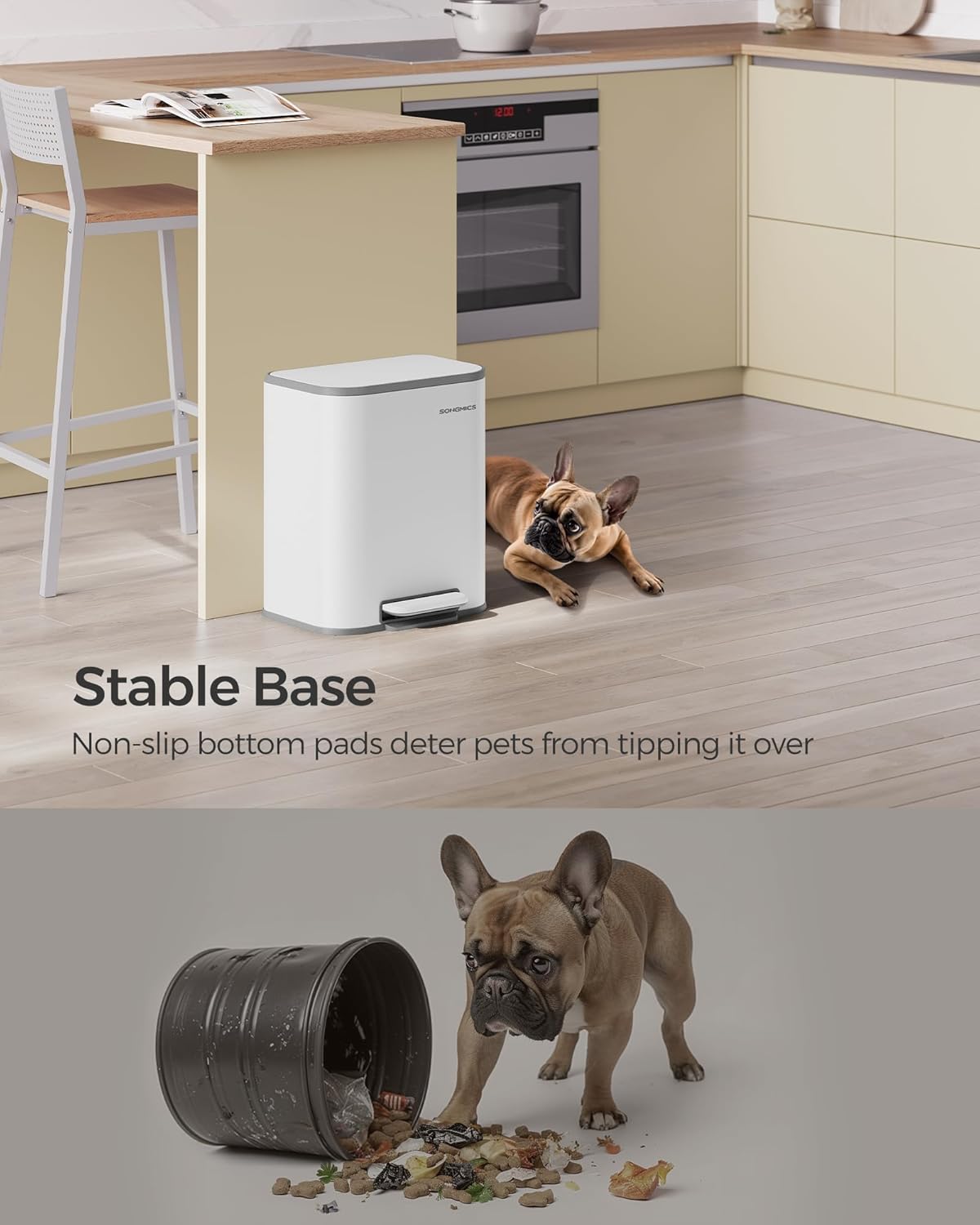 SONGMICS Kitchen Bin LTB542W02