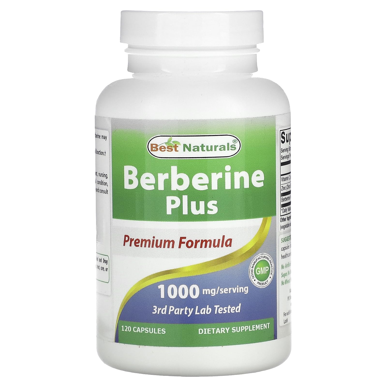 Best Naturals Berberine Plus 1000mg per Serving 120 Capsules - Medaid International