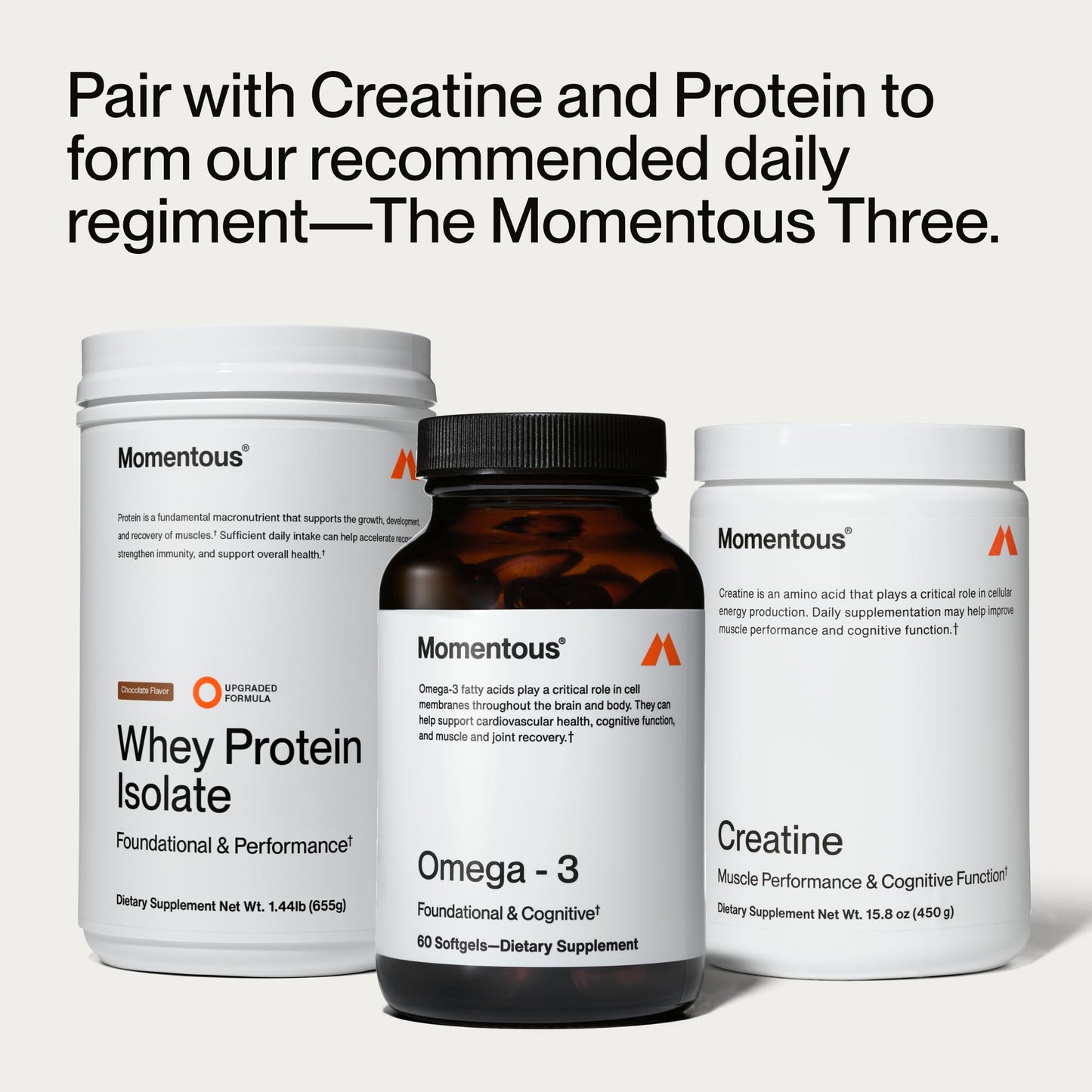 Momentous Omega-3 Fish Oil - High-Potency EPA & DHA Supplement for Men & Women - Supports Heart, Joint, & Brain Health - NSF Certified for Sport - Non-GMO - Gluten-Free - 1,600 mg - 30 Servings - Medaid International