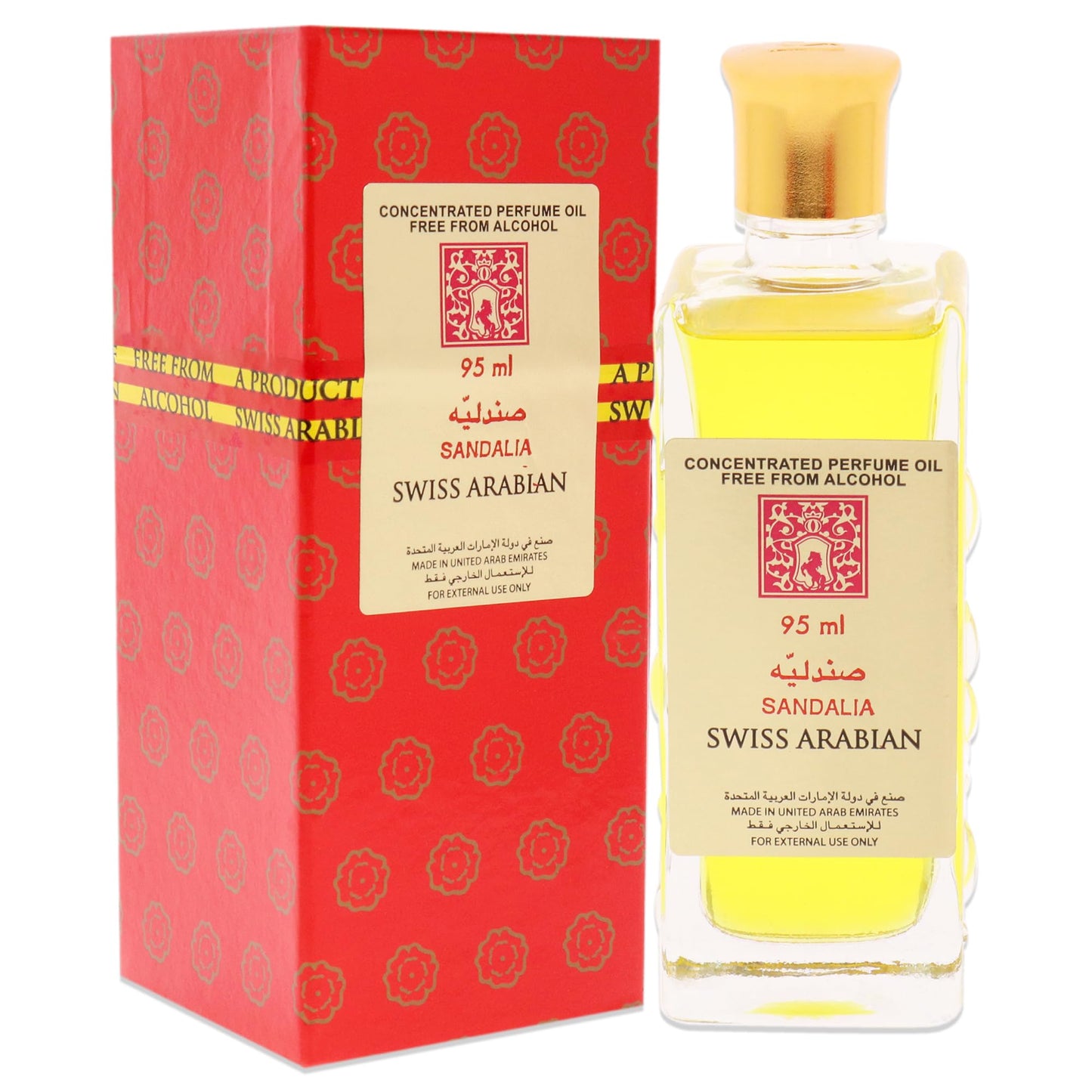 Swiss Arabian Sandalia - Luxury Products from Dubai - Long Lasting Personal Perfume Oil - A Seductive, Exceptionally Made, Signature Fragrance - The Luxurious Scent of Arabia - 3.2 oz - Medaid International