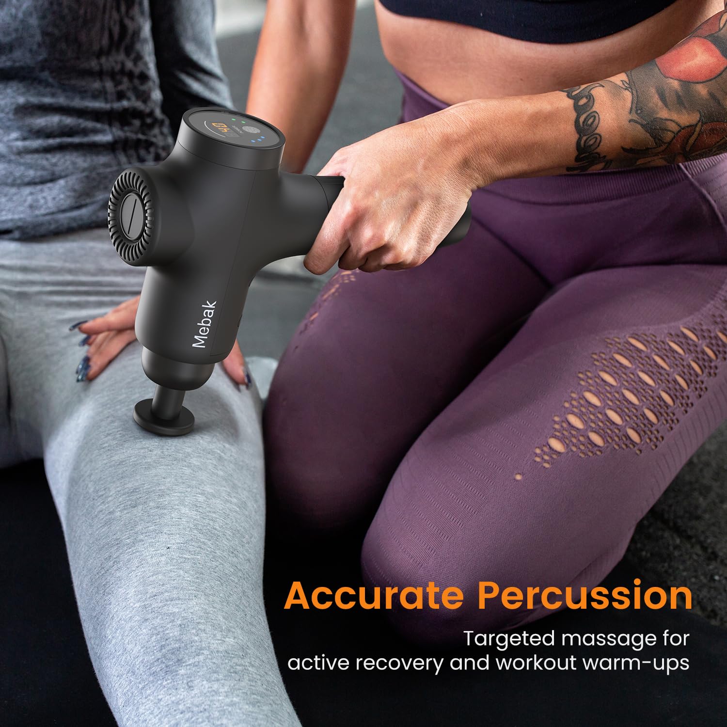 Mebak 3 Massage Gun, Massage Gun Deep Tissue for Athletes, Professional Muscle Percussion Massager, Massager for Shoulder Leg Back Body Pain Relief, Quiet Portable Sport Tool, Gifts for Him - Medaid International