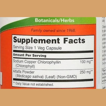 NOW Foods, Chlorophyll, 100 mg, 90 Veg Capsules