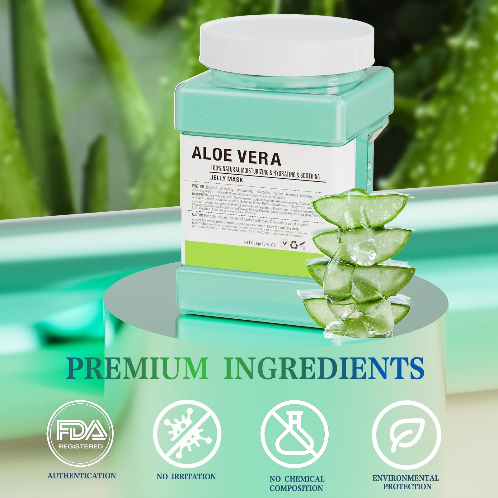 Truvenum Jelly Face Mask,Aloe Vera Moisturizing Jelly Mask Powder for Facials,Professional Peel Off Peel Off Hydro Face Mask Powder for Fight Fine Lines, Face Mask Skin Care, DIY SPA 23 FL OZ - Medaid International