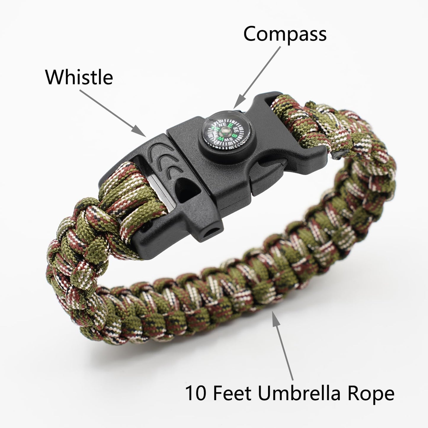 Wild Emergency Survival Kit - Airtight Survival Box,with Thermal Blankets, Survival Bracelet, Whistles, Compass,Steel Wire Saw,11 in 1 Card Multitool,for Camping,Outdoor Travel, Hiking Or First Aid.