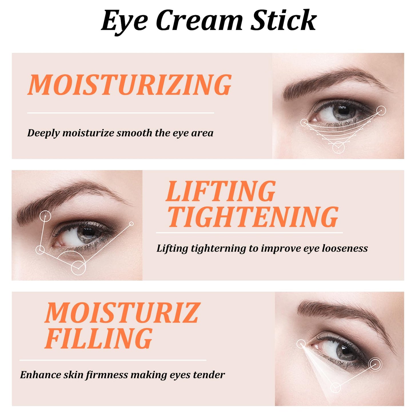 Snail Peptide Eye Cream, Natural Eye Cream With Snail Extract, Instant Tightening, Snail Peptide Eye Cream For Dark Circles and Puffiness (2PCS) - Medaid International