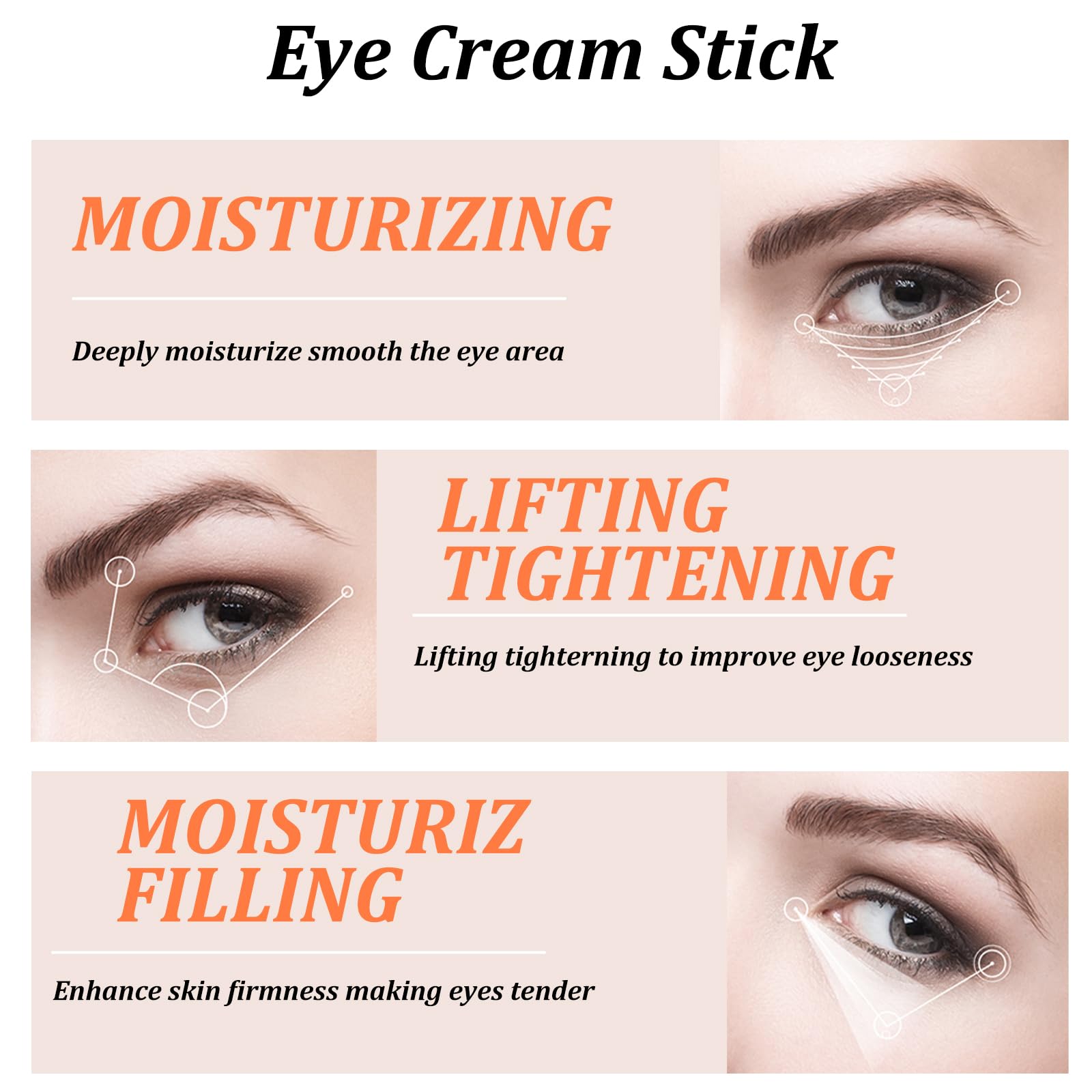 Snail Peptide Eye Cream, Natural Eye Cream With Snail Extract, Instant Tightening, Snail Peptide Eye Cream For Dark Circles and Puffiness (2PCS) - Medaid International