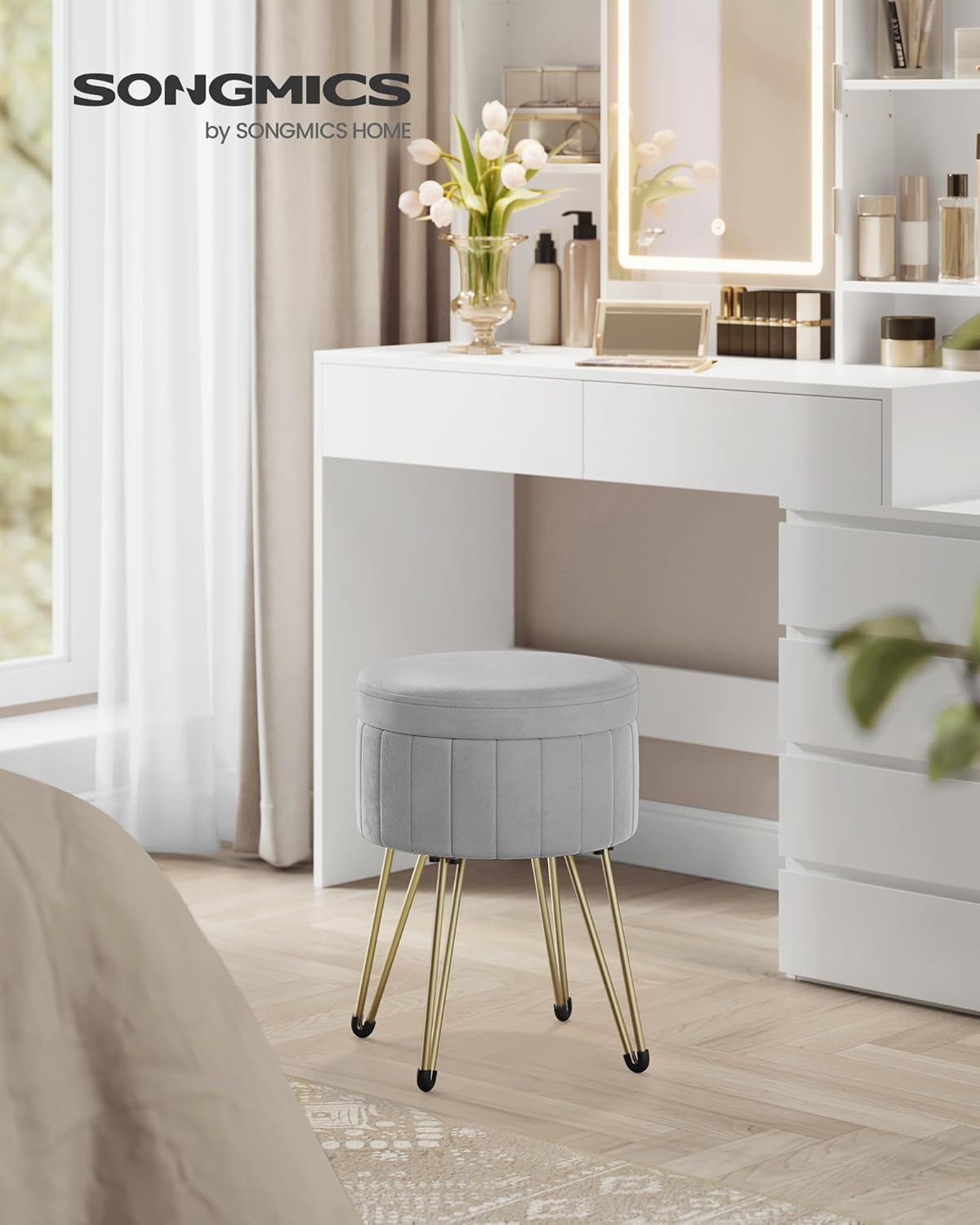 SONGMICS Vanity Stool Chair