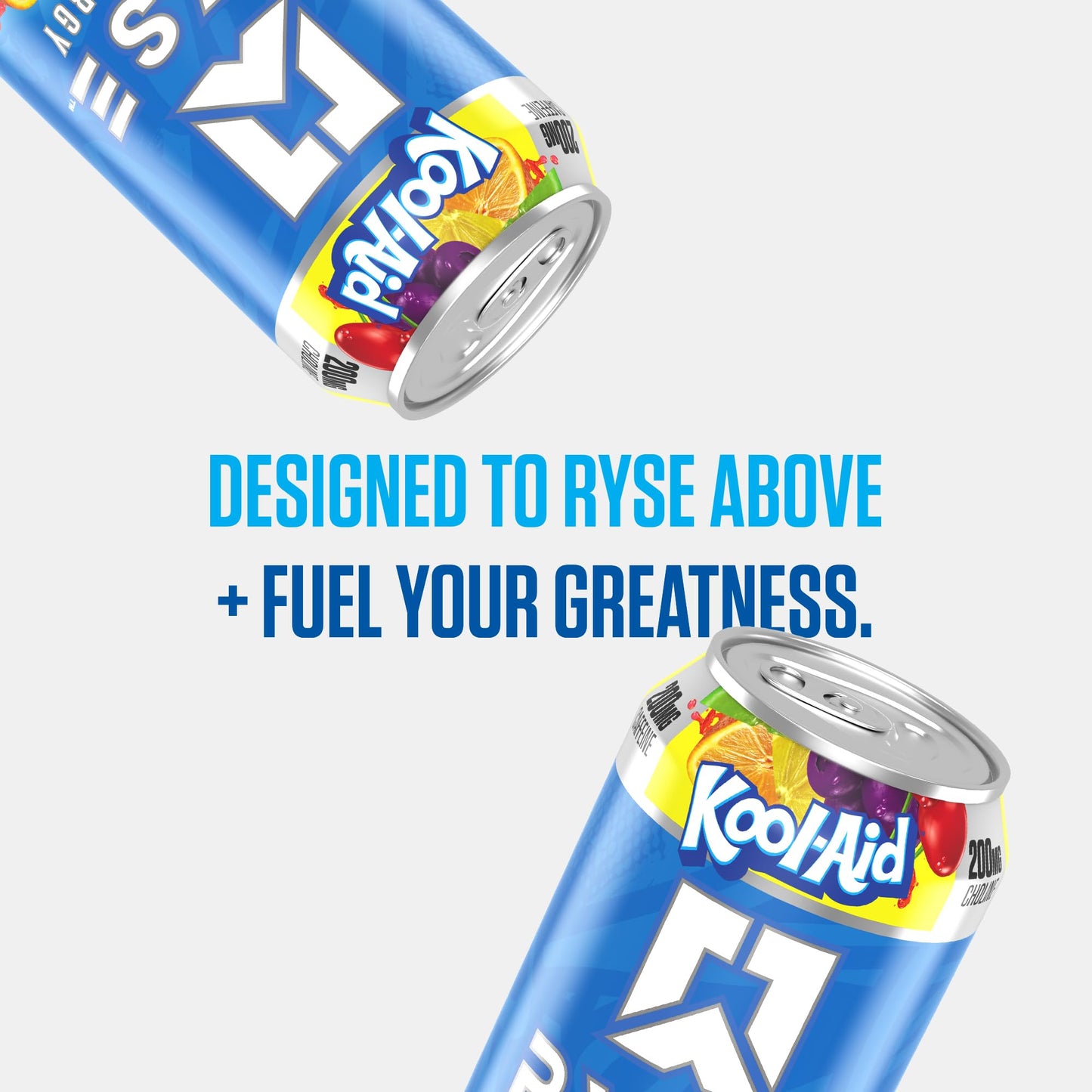 RYSE Fuel Energy Drink - Kool-Aid Tropical Punch - Sugar Free, Gluten Free & Vegan - 200mg Natural Caffeine, Taurine & Choline for Focus & Energy - No Artificial Colors - 16 fl oz Cans (12-Pack) - Medaid International